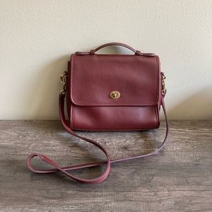 RARE Bordeaux Vintage Coach Court Bag